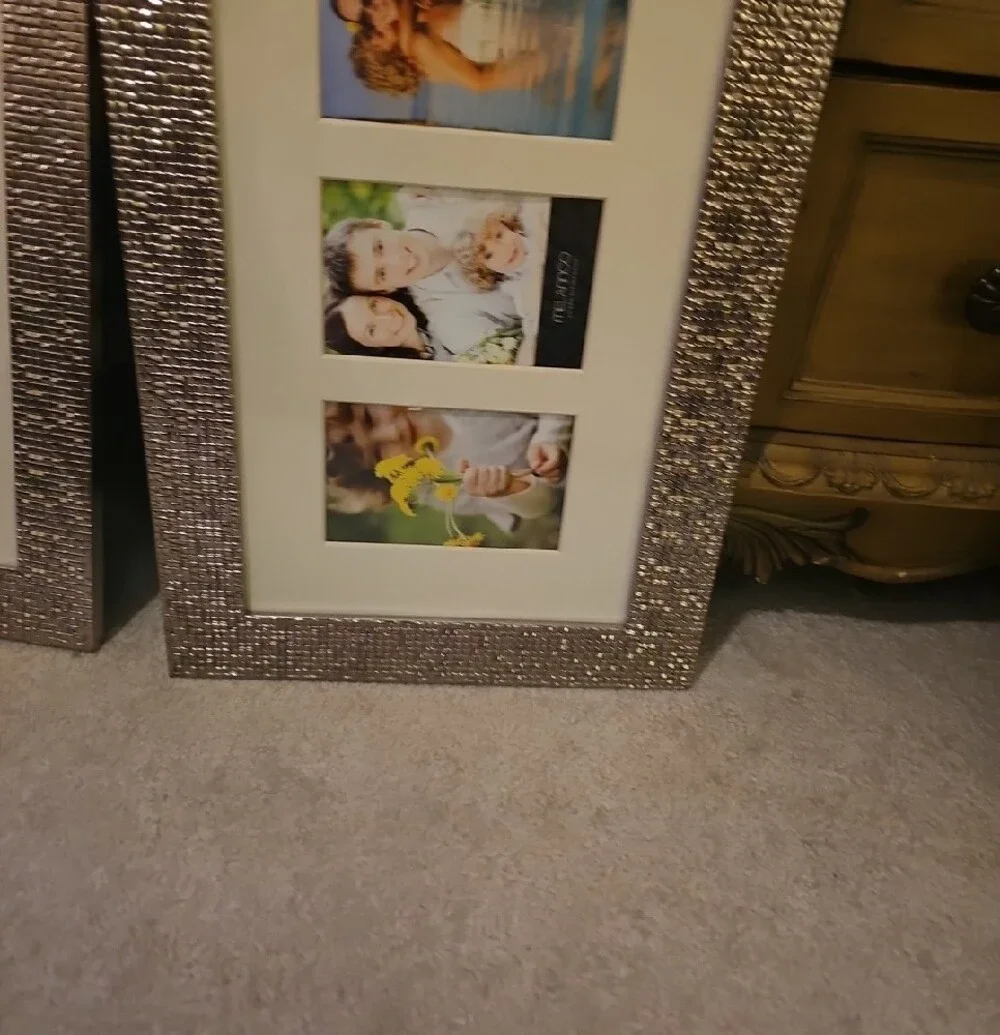 Set Of 2 Sparkling Silver Multi-Opening 4x6 Photo Frame - 21